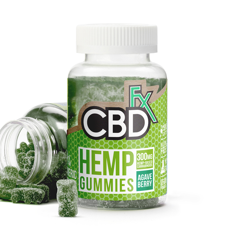 (image for) CBDfx Hemp Gummies - Turmeric & Spirulina - 5mg - 60ct Bottle