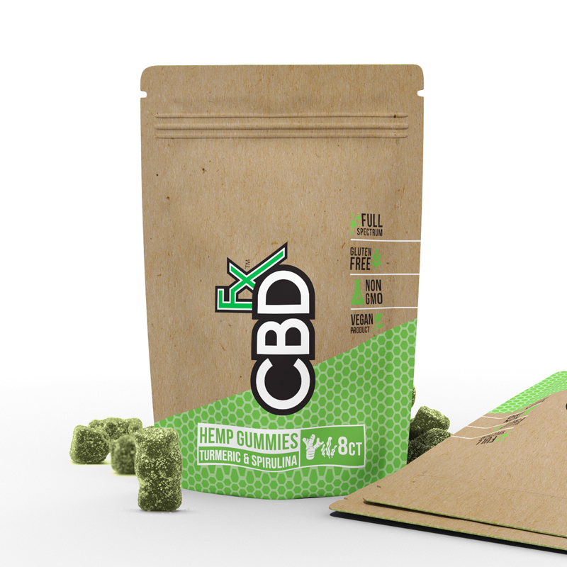 (image for) CBD Gummies - Turmeric & Spirulina - 5mg - 8ct Pouch