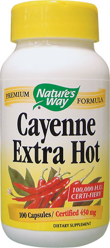 (image for) Cayenne Extra Hot 100,000 HU 100 Capsules