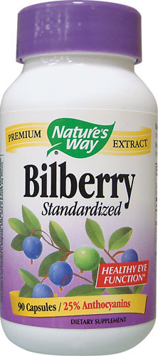 (image for) Bilberry, Standardized 80 MG, 90 Capsules - Nature's Way®