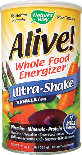 (image for) ALIVE! Whole Food Energizer Ultra-Shake Vanilla 585 Grams