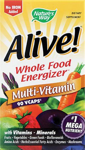 (image for) ALIVE! Whole Food Energizer (No Iron Added) 90 Vcaps