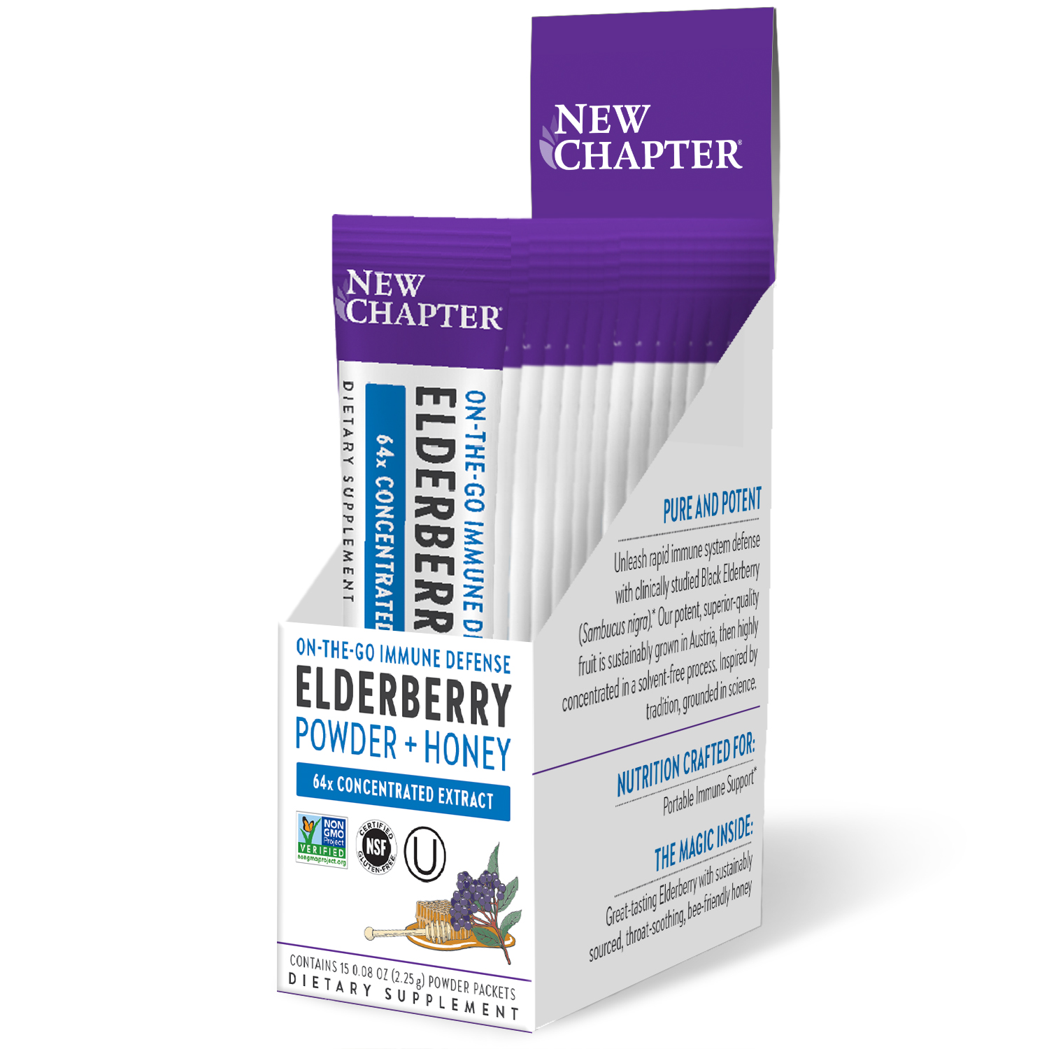 (image for) Elderberry Powder + Honey 34.50 gm