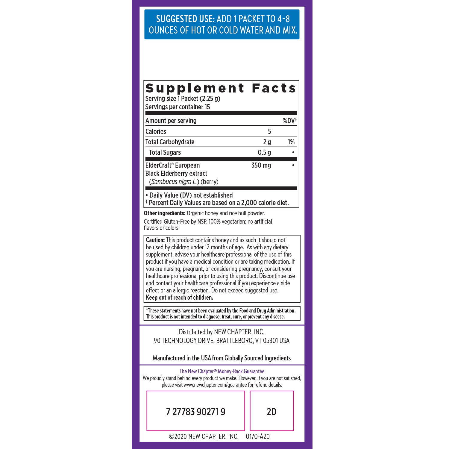 (image for) Elderberry Powder + Honey 34.50 gm